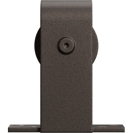 Ekena Millwork Premium J-Top Mount Roller Hanger w/ Bolts for Barn Door for 1 3/8" to 2 1/4" Doors, Bronze Texture GB60010RBZ